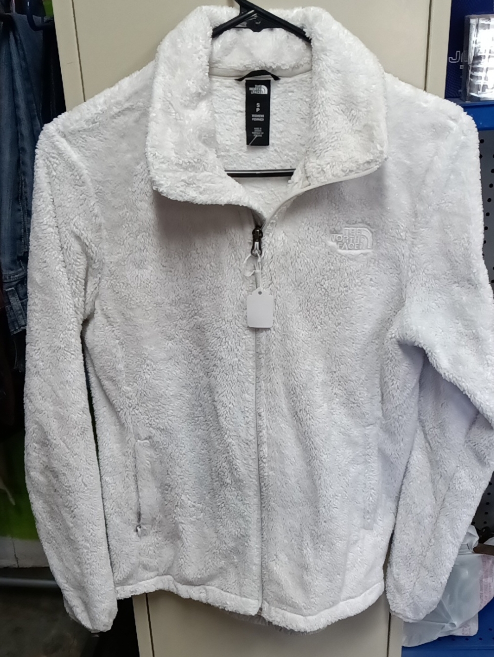 The North Face Women's White Sherpa Fleece Zip Jacket